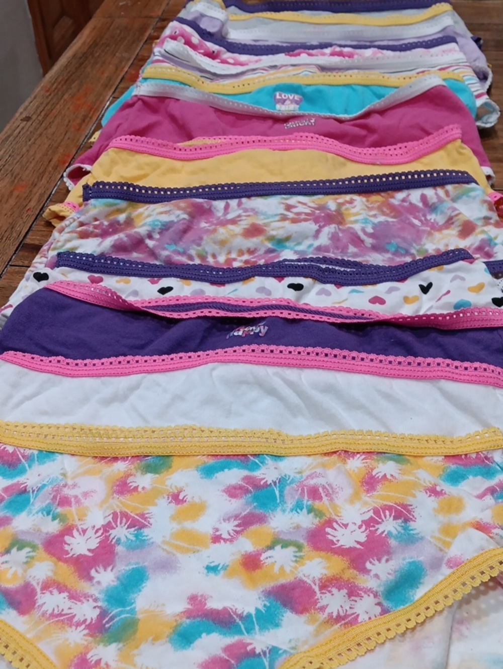wonder nation Girls Bikini Briefs - Pink, Purple, Yellow, Teal, White